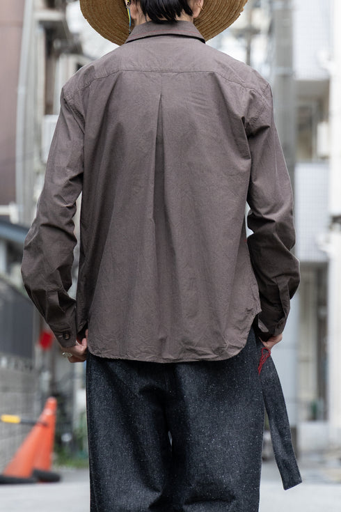 【YUTA MATSUOKA】"コットンリネンシャンブレークラシックシャツ"
